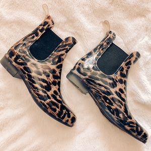 J. Crew Leopard Print Rainboots